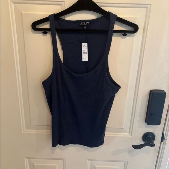 J. Crew Deep Blue Sleeveless Top - Picture 2 of 5